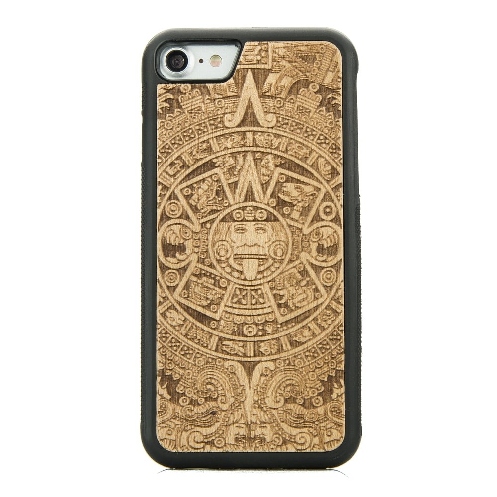 Apple iPhone 7/8 Aztec Calendar Anigre Wood Case