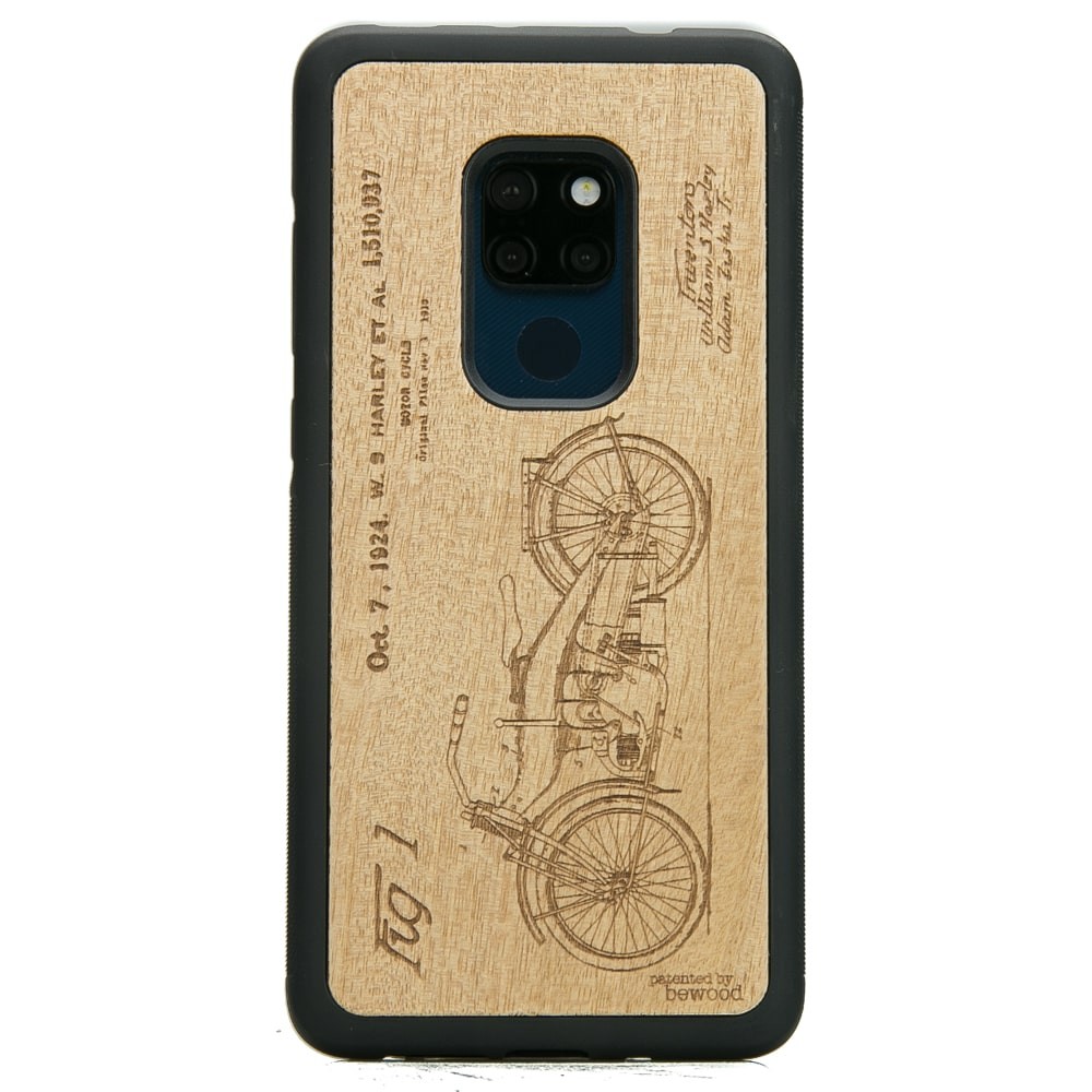 Huawei Mate 20 Harley Patent Anigre Wood Case
