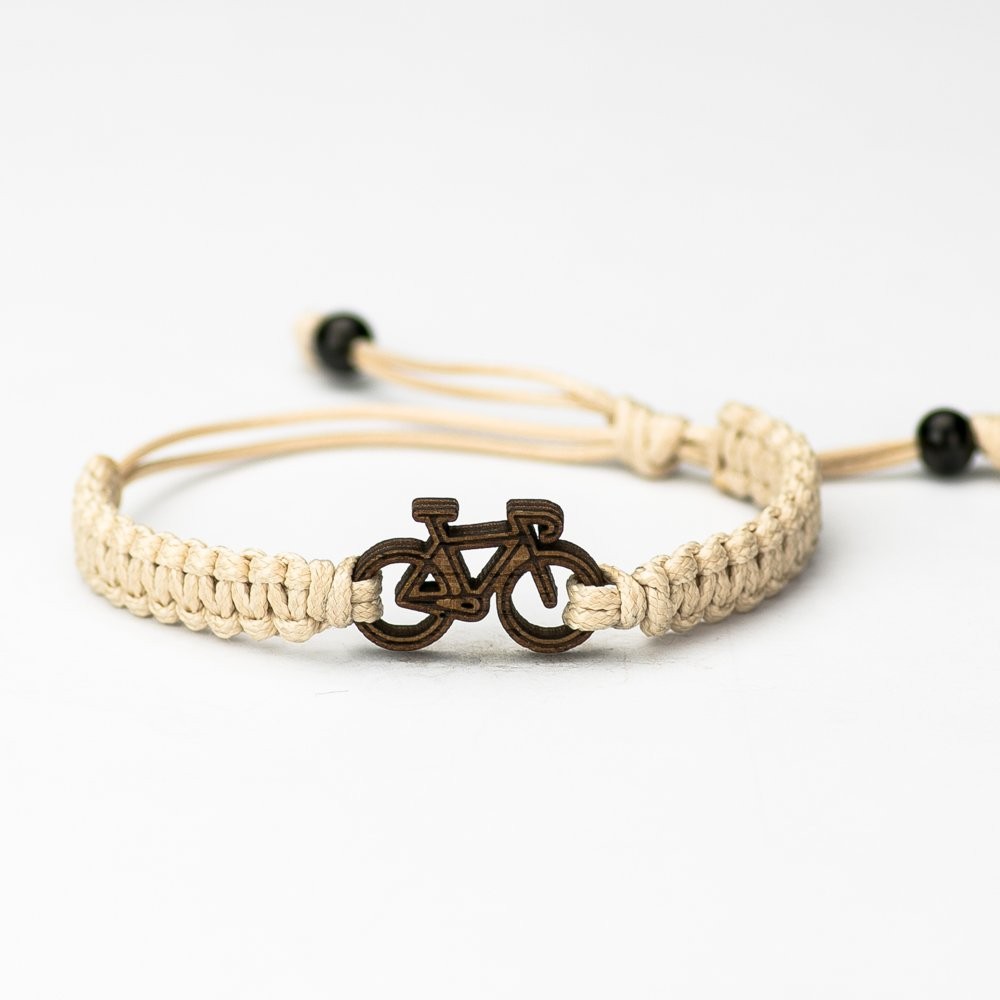 Wooden Bracelet Bike Merbau Cotton