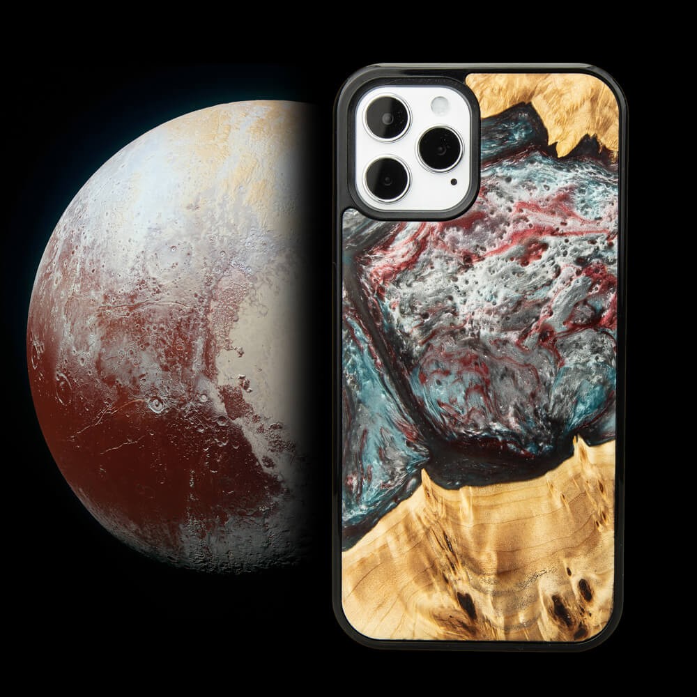 Bewood Unique Resin Case - Planets - Pluto - Dwarf Planet