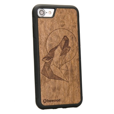 Apple iPhone 7/8 Wolf Imbuia Wood Case