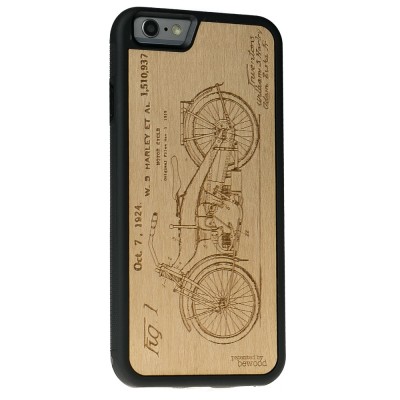 Apple iPhone 6 Plus / 6s Plus  Harley Patent Anigre Wood Case