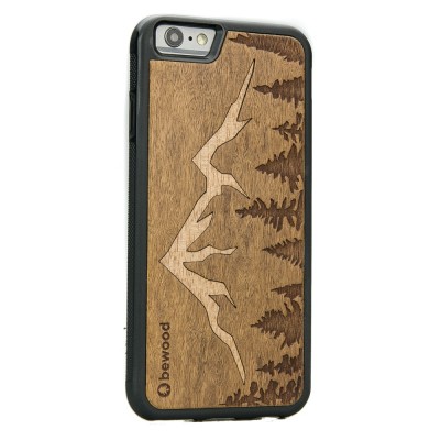 Apple iPhone 6 Plus / 6s Plus  Mountains Imbuia Wood Case