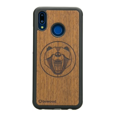 Huawei P20 Lite Bear Merbau Wood Case
