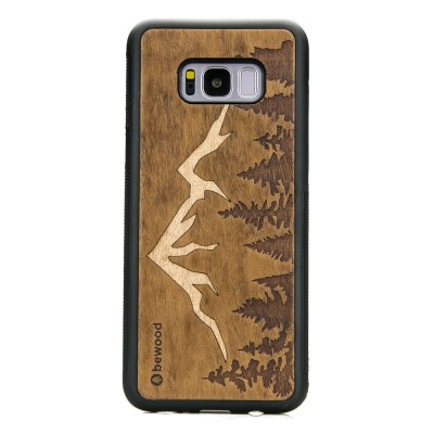 Samsung Galaxy S8+ Mountains Imbuia Wood Case