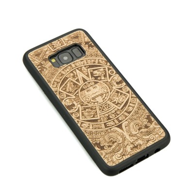 Samsung Galaxy S8+ Aztec Calendar Anigre Wood Case