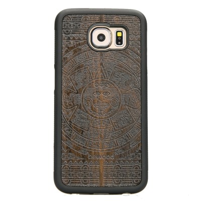 Samsung Galaxy S6 Aztec Calendar Ziricote Wood Case