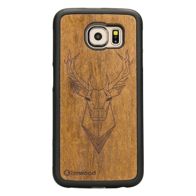 Samsung Galaxy S6 Deer Imbuia Wood Case