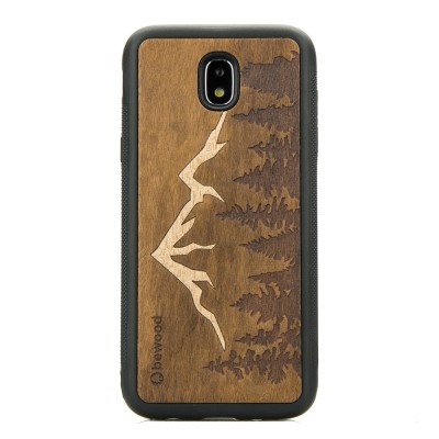 Samsung Galaxy J5 2017 Mountains Imbuia Wood Case