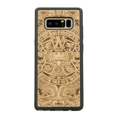 Samsung Galaxy Note 8 Aztec Calendar Anigre Wood Case