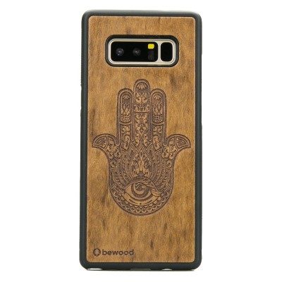 Samsung Galaxy Note 8 Hamsa Imbuia Wood Case