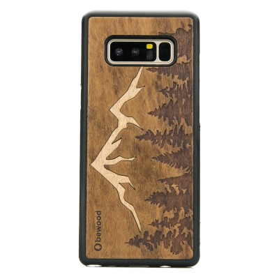 Samsung Galaxy Note 8 Mountains Imbuia Wood Case