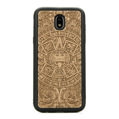 Samsung Galaxy J7 2017 Aztec Calendar Anigre Wood Case