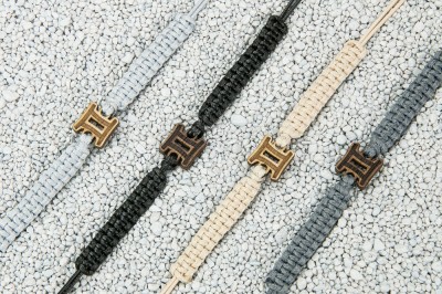 Wooden Bracelet Zodiac Sign  Gemini  Anigre Cotton