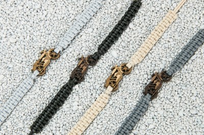 Wooden Bracelet Harley Merbau Cotton