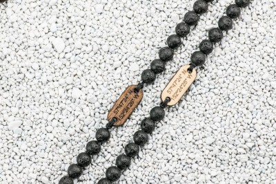 Wooden Bracelet Coordinates Merbau Stone (Custom)