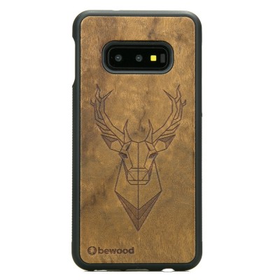 Samsung Galaxy S10e Deer Imbuia Wood Case