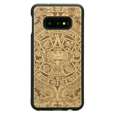 Samsung Galaxy S10e Aztec Calendar Anigre Wood Case