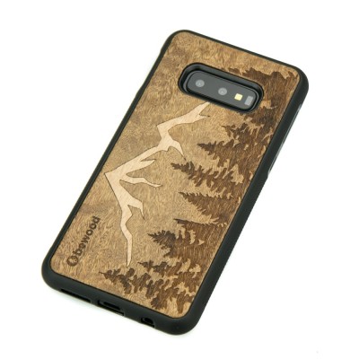 Samsung Galaxy S10e Mountains Imbuia Wood Case