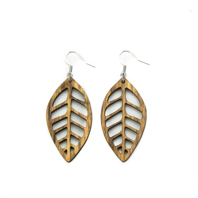 Wooden earrings FAMA Zebrano