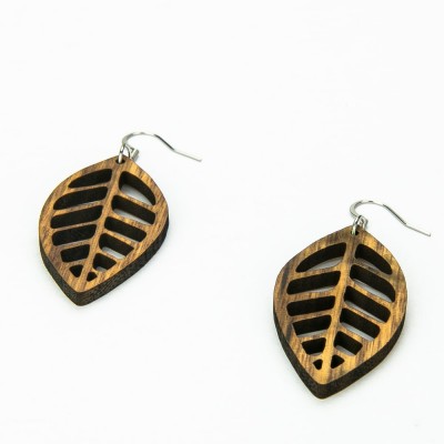 Wooden earrings FAMA Zebrano