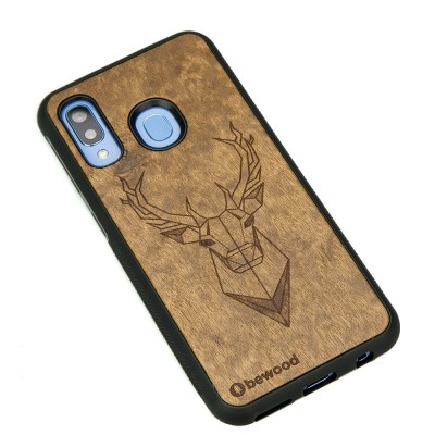 Samsung Galaxy A40 Deer Imbuia Wood Case