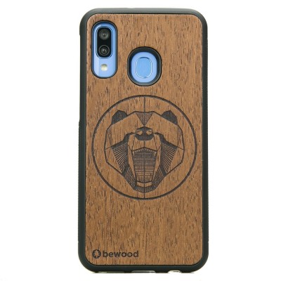 Samsung Galaxy A40 Bear Merbau Wood Case
