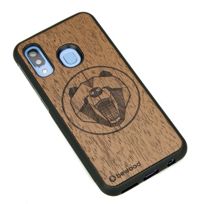 Samsung Galaxy A40 Bear Merbau Wood Case