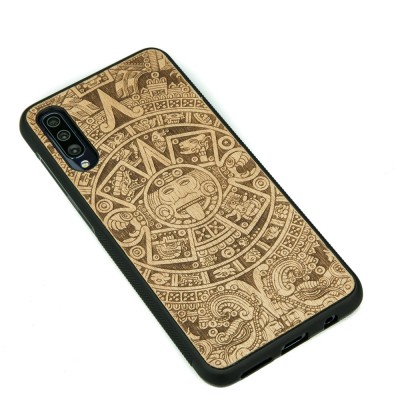 Samsung Galaxy A70 Aztec Calendar Anigre Wood Case