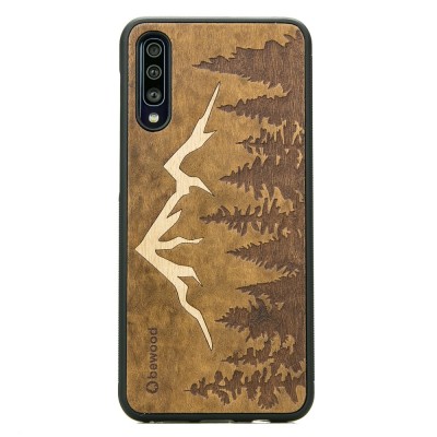 Samsung Galaxy A70 Mountains Imbuia Wood Case