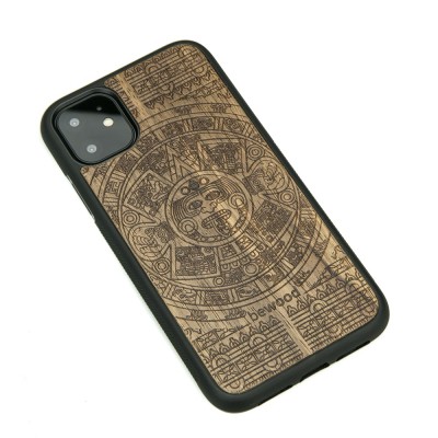 iPhone 11 Aztec Calendar Limba Wood Case