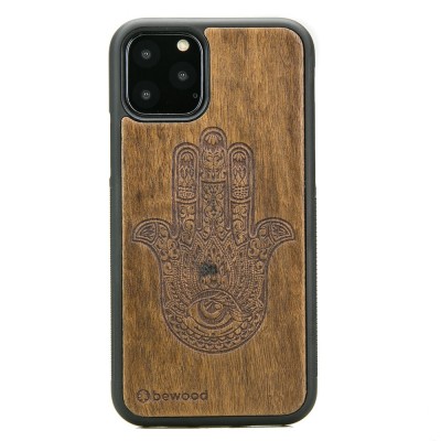 iPhone 11 PRO Hamsa Imbuia Wood Case