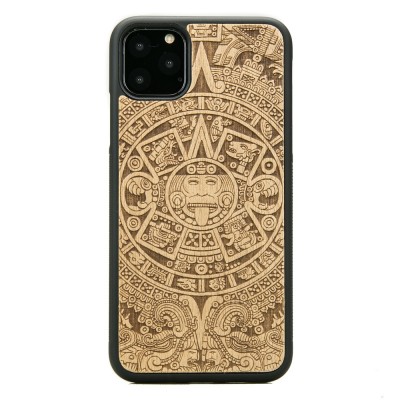 iPhone 11 PRO MAX Aztec Calendar Anigre Wood Case