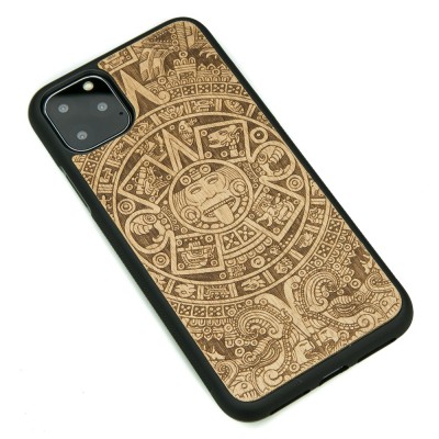 iPhone 11 PRO MAX Aztec Calendar Anigre Wood Case