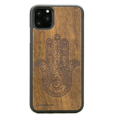 iPhone 11 PRO MAX Hamsa Imbuia Wood Case