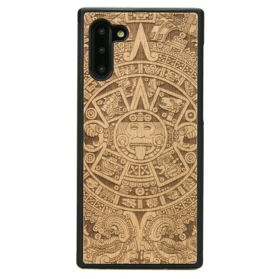 Samsung Galaxy Note 10 Aztec Calendar Anigre Wood Case