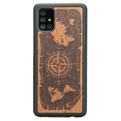 Samsung Galaxy A71 Compass Merbau Wood Case