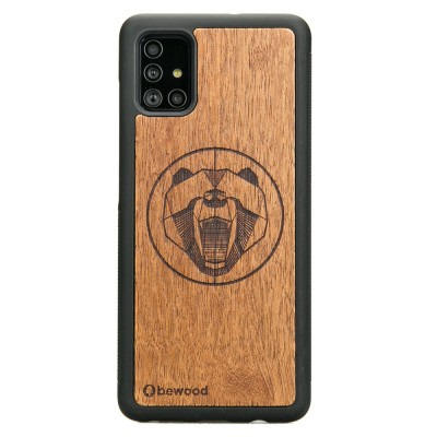Samsung Galaxy A71 Bear Merbau Wood Case