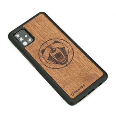 Samsung Galaxy A71 Bear Merbau Wood Case