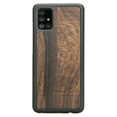Samsung Galaxy A71 Aztec Calendar Ziricote Wood Case