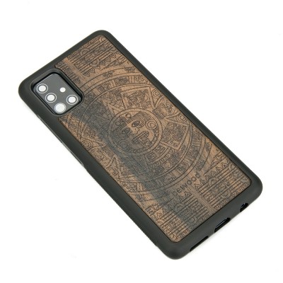 Samsung Galaxy A71 Aztec Calendar Ziricote Wood Case