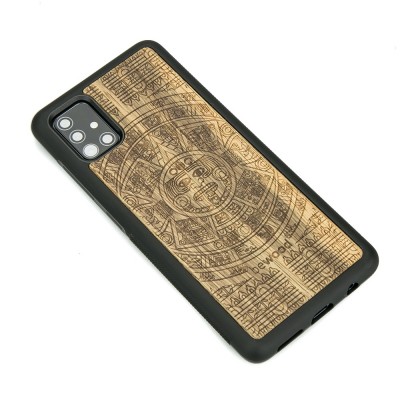 Samsung Galaxy A71 Aztec Calendar Frake Wood Case