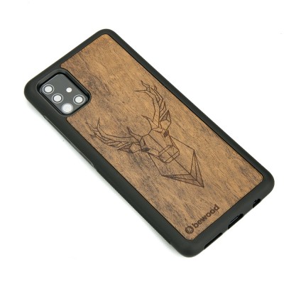 Samsung Galaxy A71 Deer Imbuia Wood Case