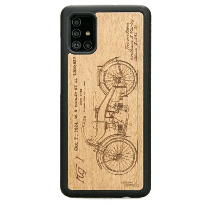 Samsung Galaxy A71 Harley Patent Anigre Wood Case