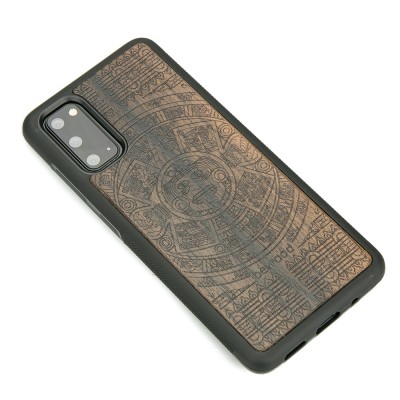 Samsung Galaxy S20 Aztec Calendar Ziricote Wood Case