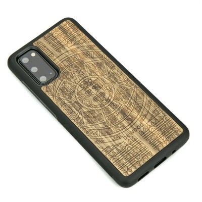 Samsung Galaxy S20 Aztec Calendar Frake Wood Case
