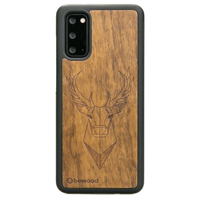 Samsung Galaxy S20 Deer Imbuia Wood Case