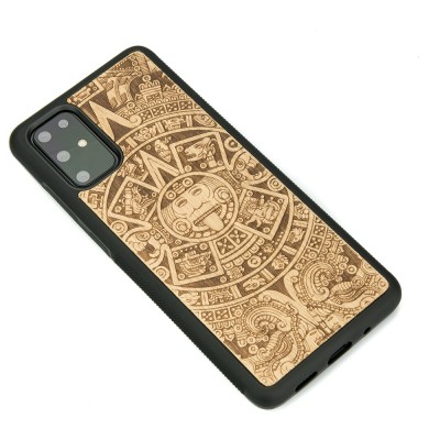 Samsung Galaxy S20 Plus Aztec Calendar Anigre Wood Case