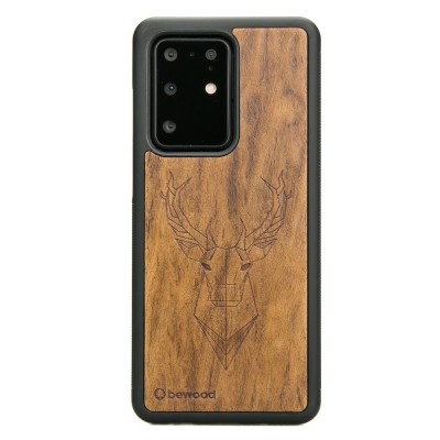 Samsung Galaxy S20 Ultra Deer Imbuia Wood Case