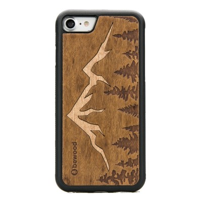 Apple iPhone SE 2020 Mountains Imbuia Wood Case